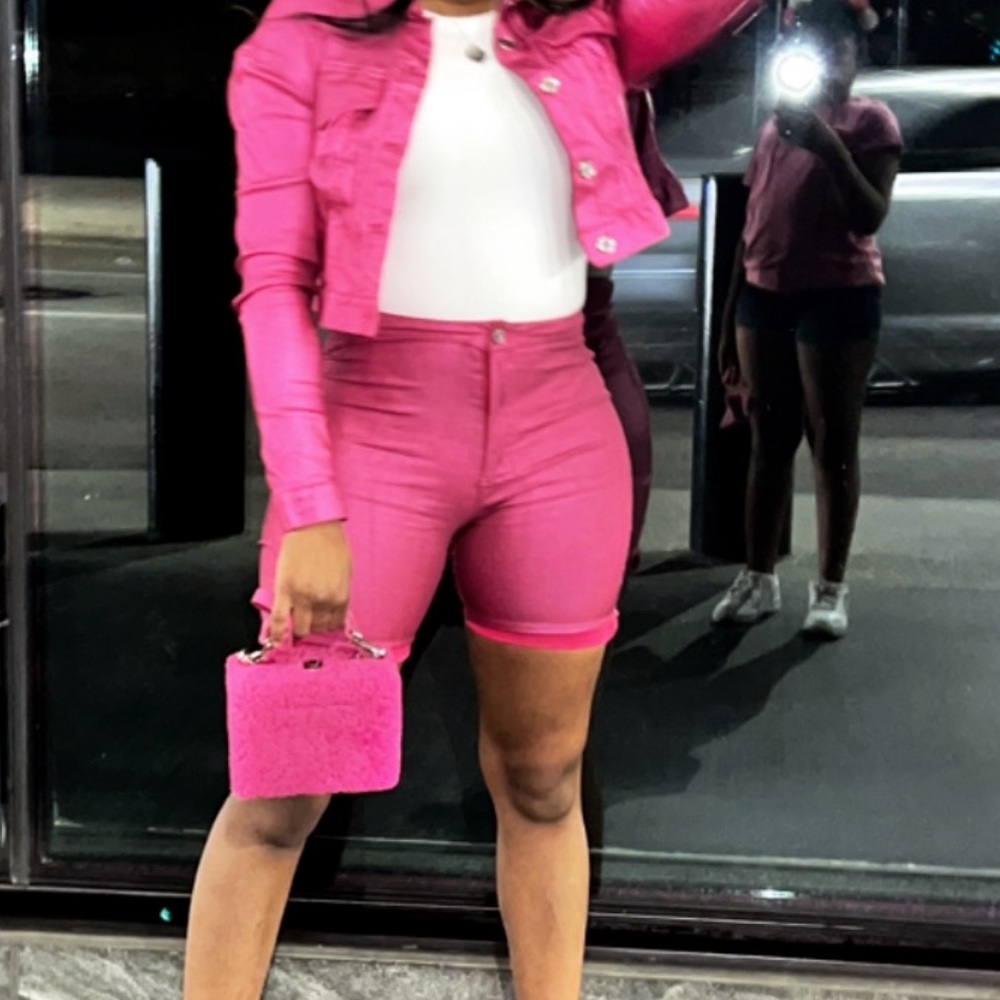 Pink metallic 2 piece set